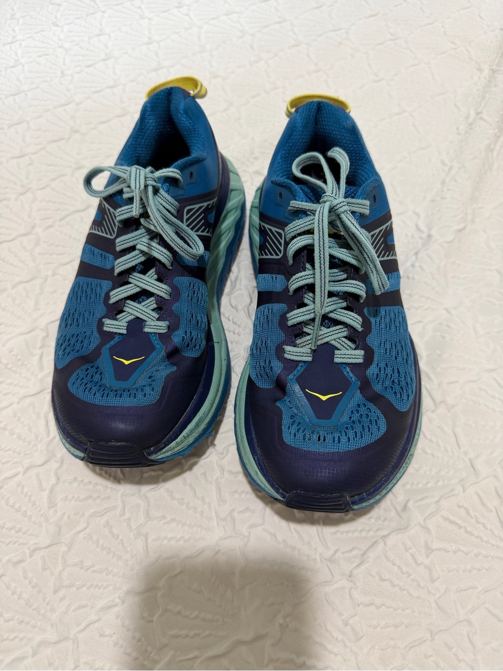 Hoka Women’s Navy and Teal Running Sneakers